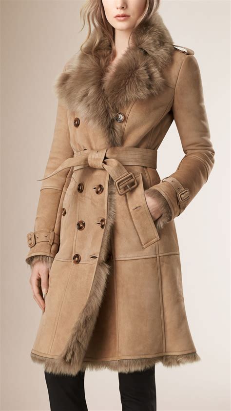 burberry shearling coats on sale|burberry shearling coats women's.